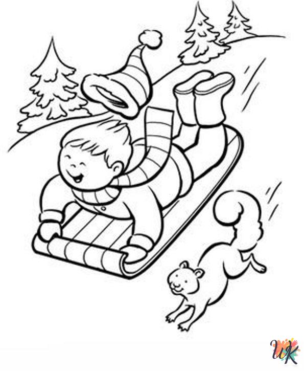 Winter coloring pages printable free