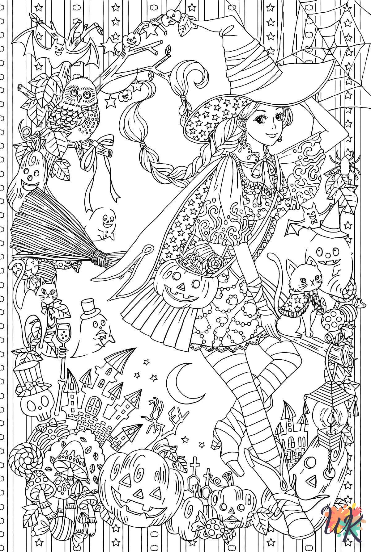 free Witch coloring pages pdf