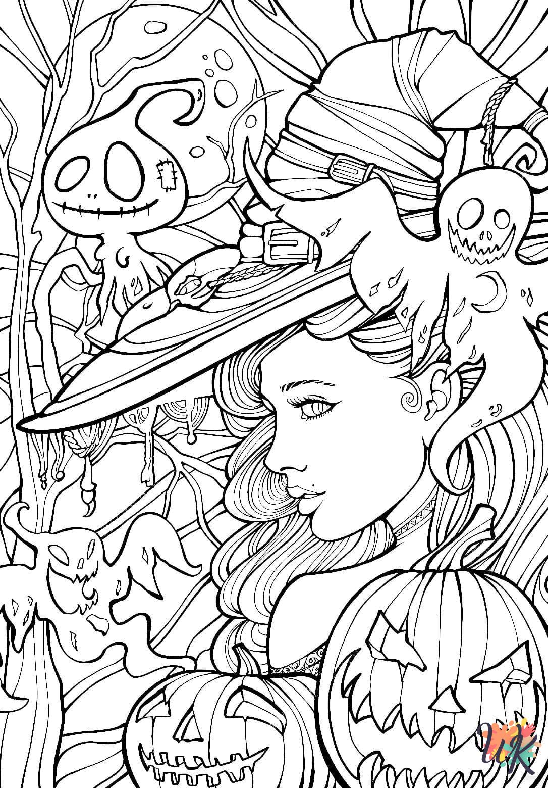 adult Witch coloring pages
