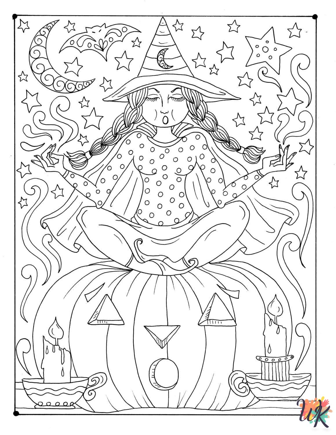 coloring pages printable Witch