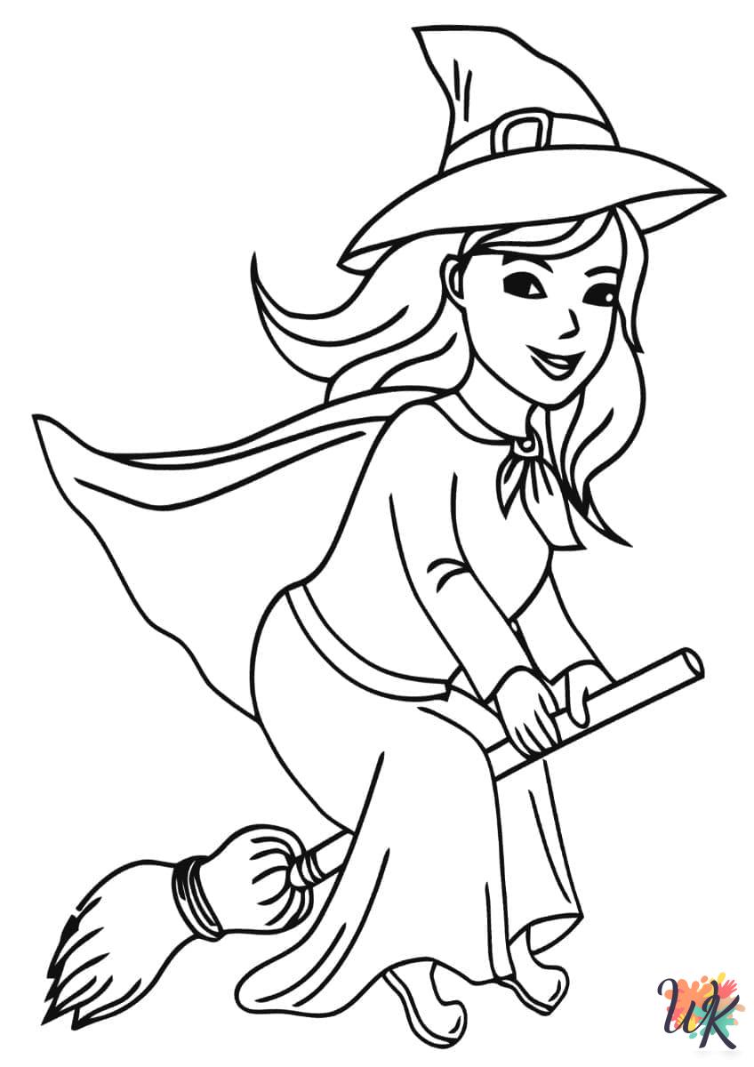 Witch coloring pages printable