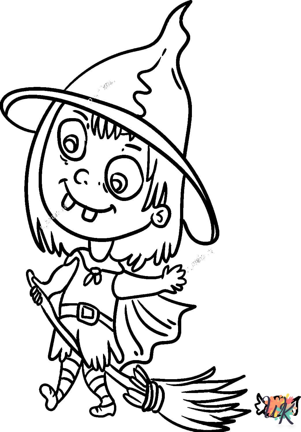 coloring pages for kids Witch