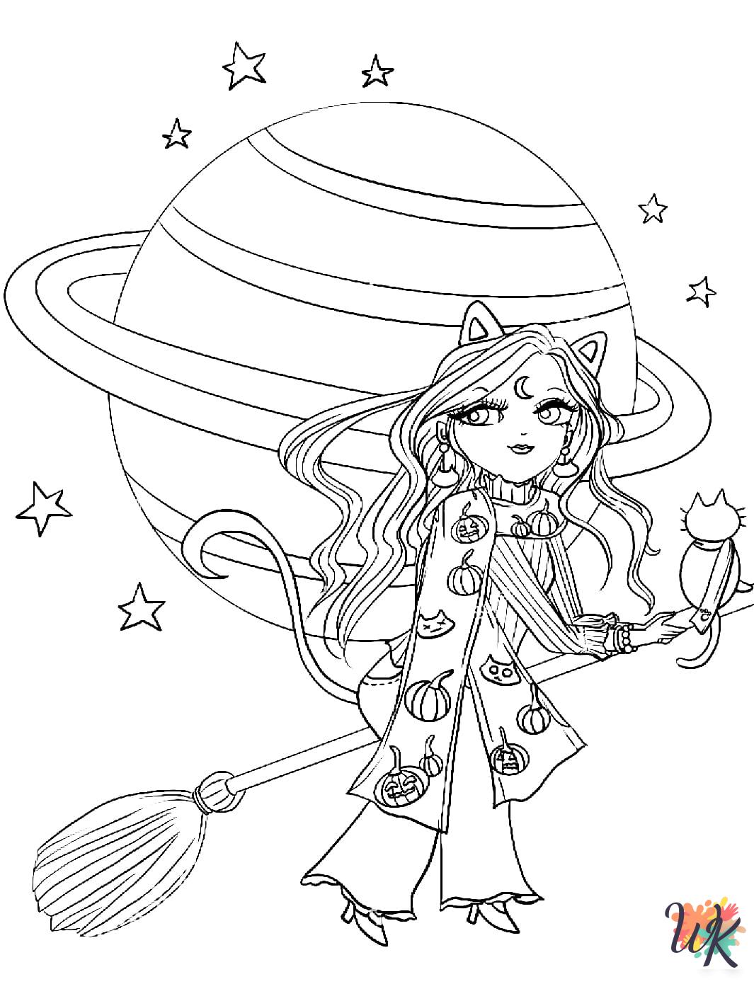 free Witch coloring pages printable