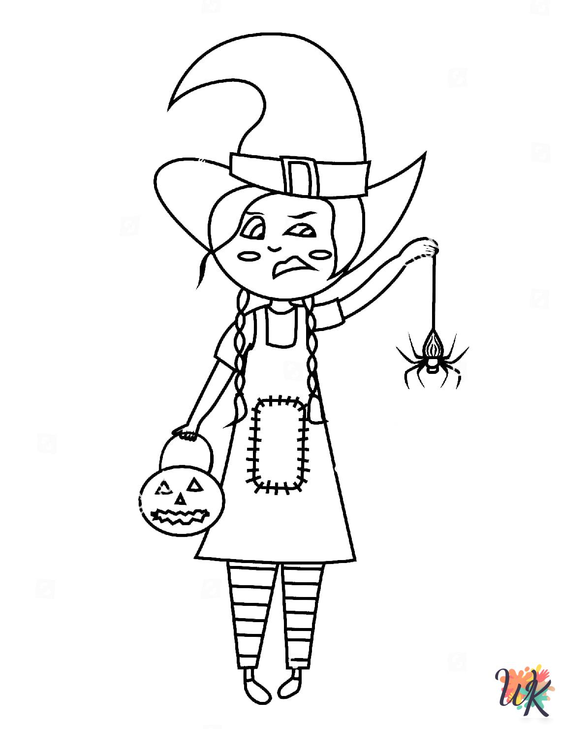 Witch themed coloring pages