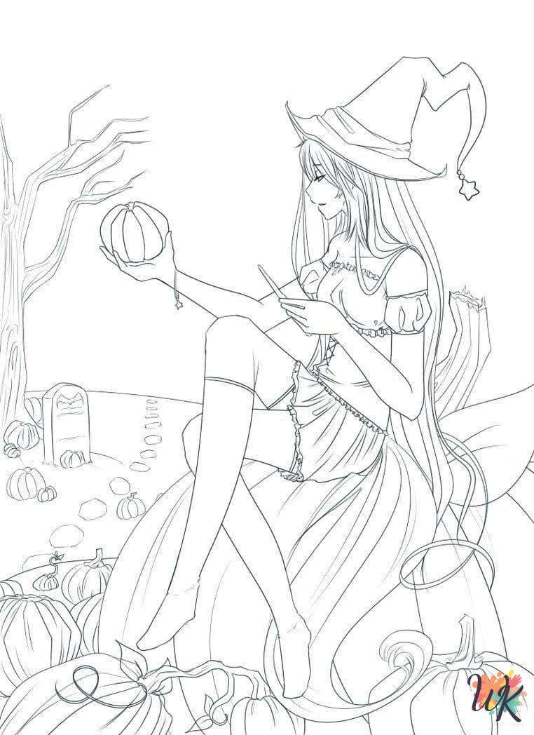 Witch coloring pages free