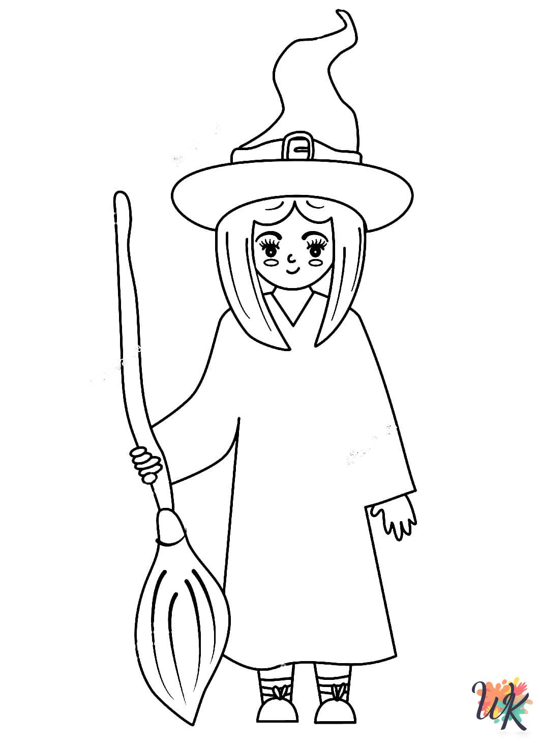 Witch ornament coloring pages