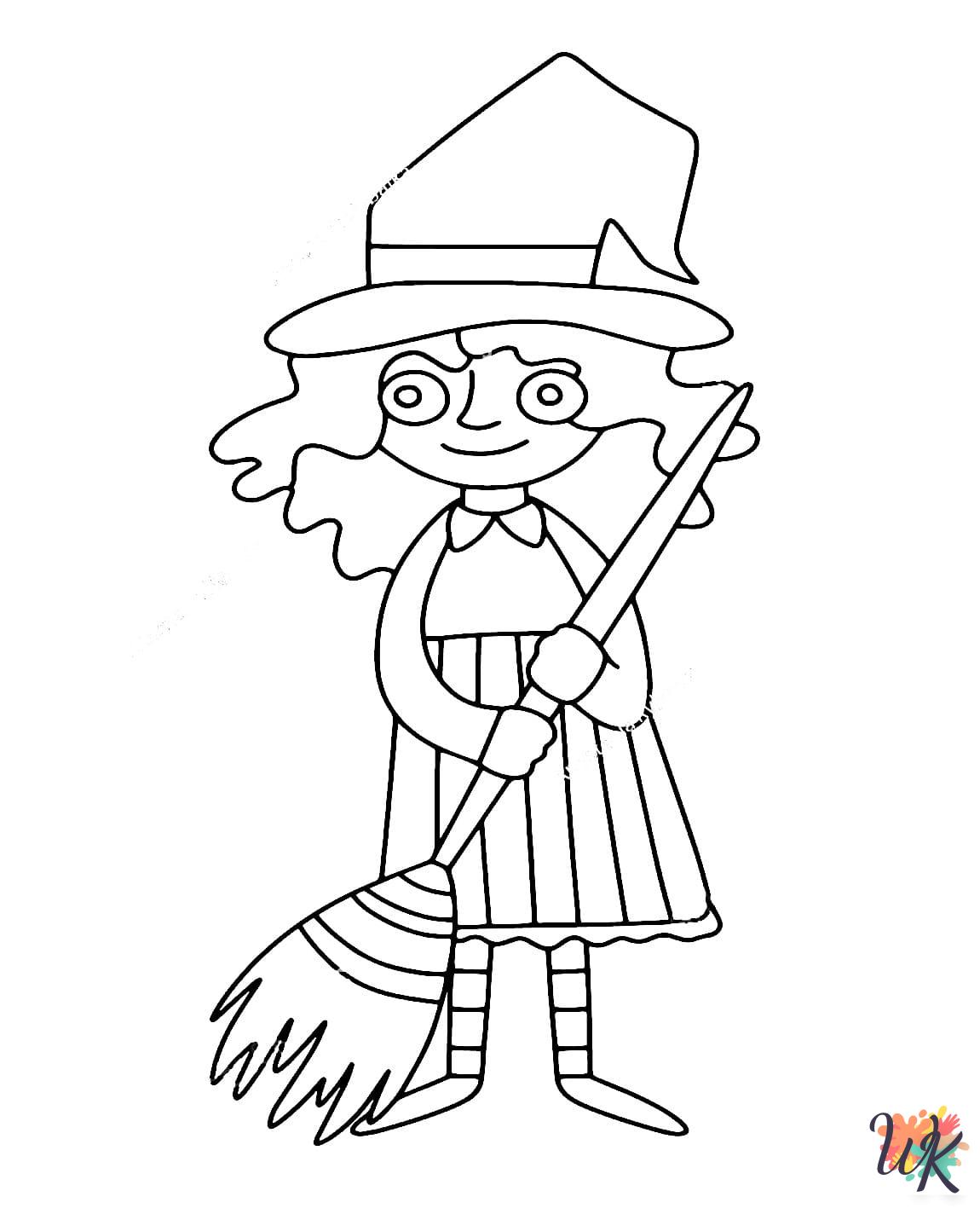 Witch coloring pages printable