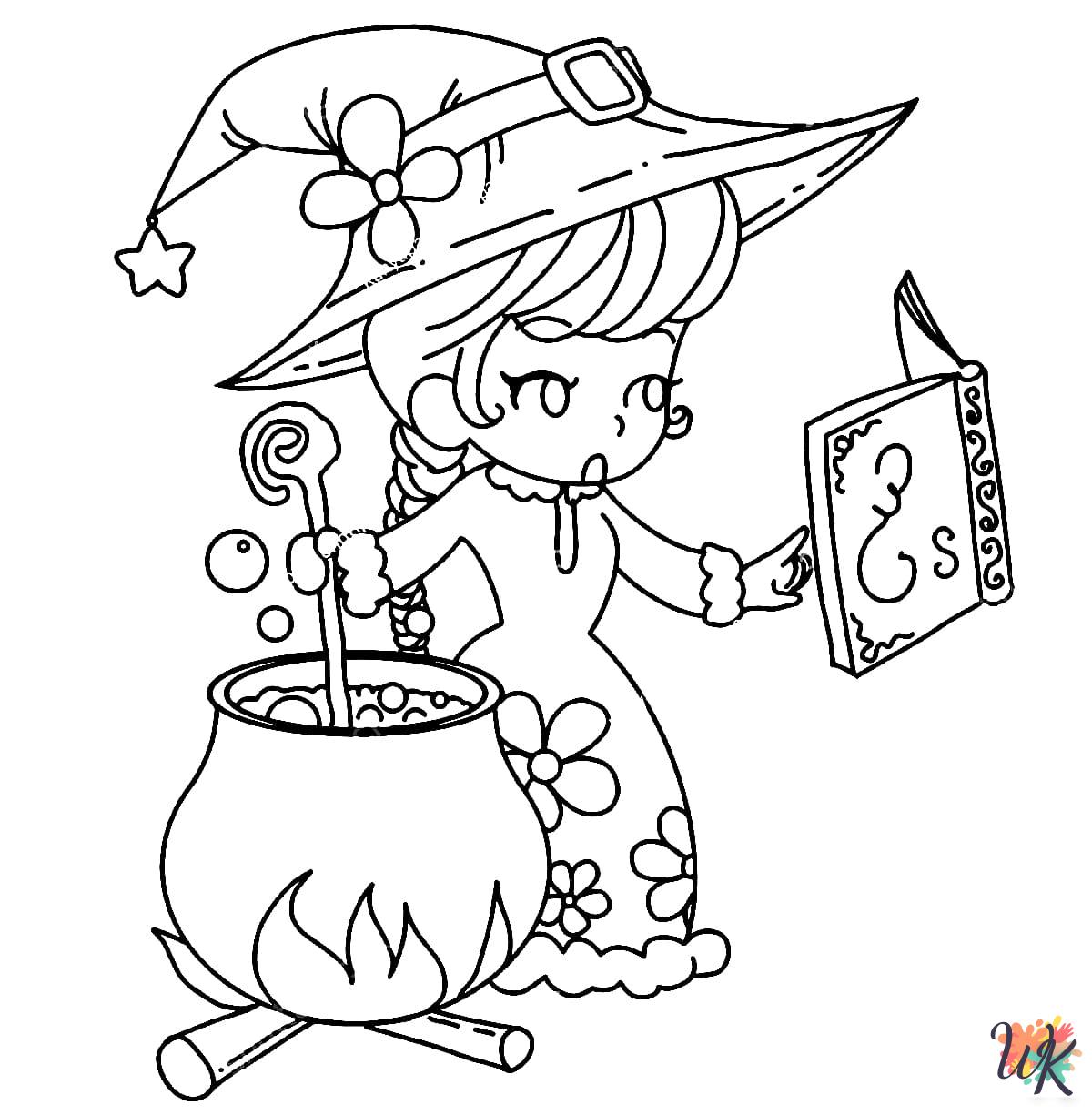 merry Witch coloring pages