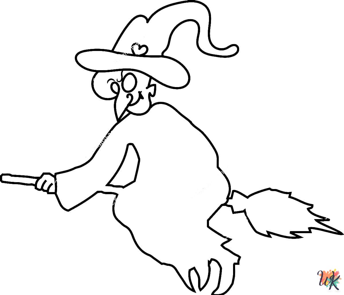 free Witch coloring pages for kids