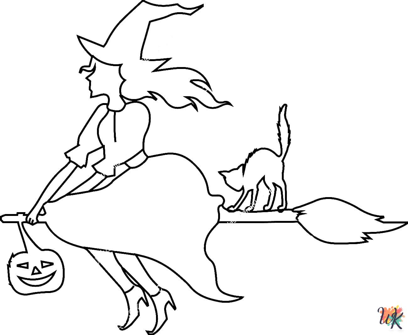 Witch free coloring pages