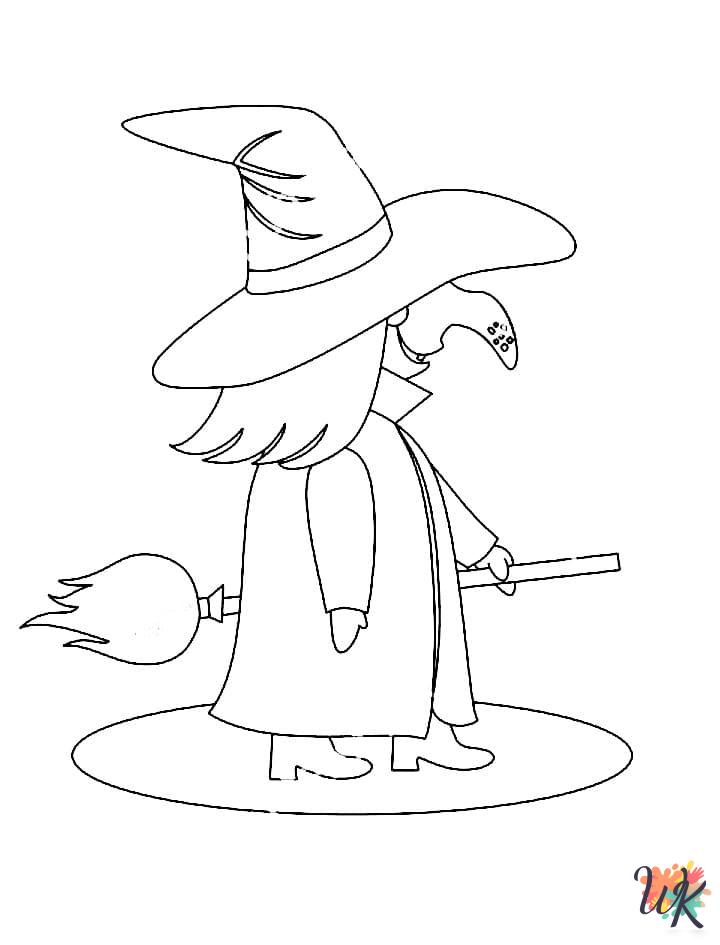 coloring pages for Witch