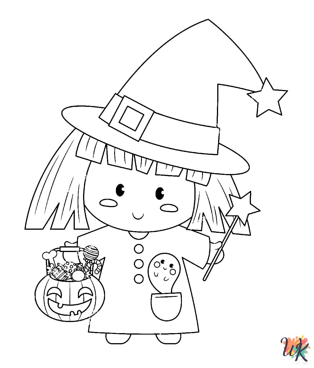 Witch coloring pages for preschoolers 1