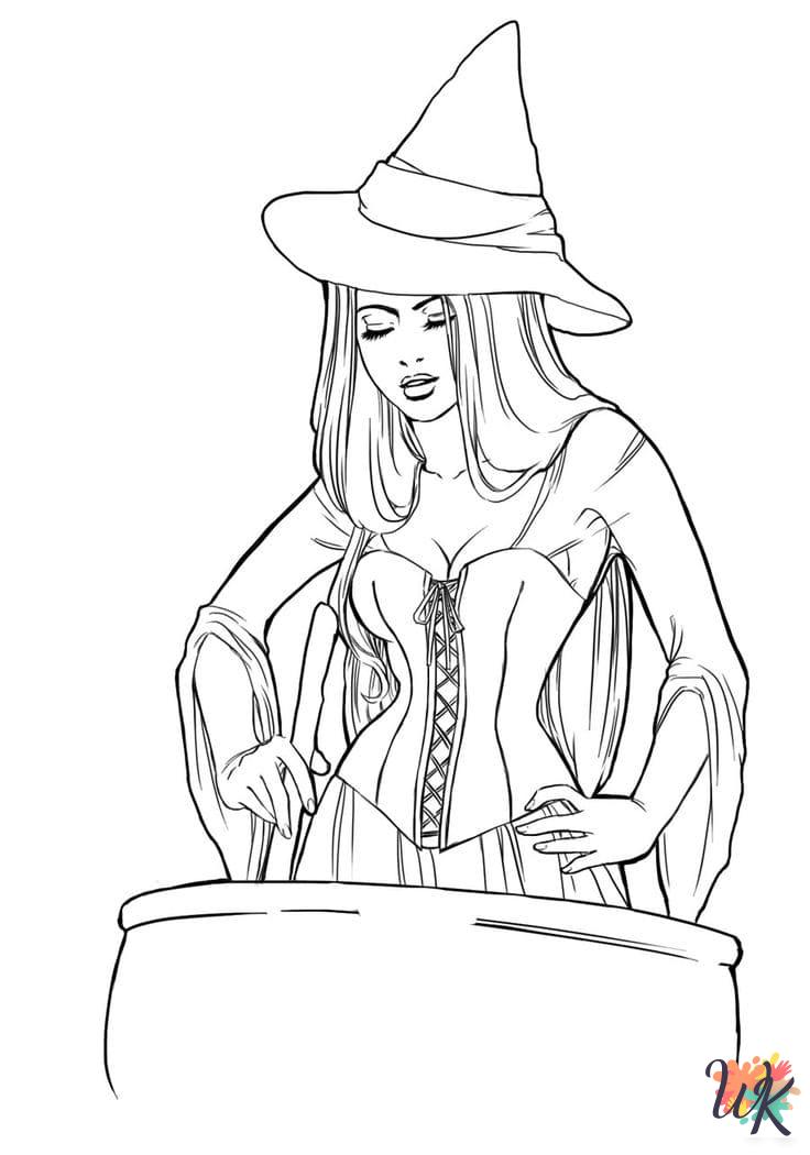 Witch adult coloring pages