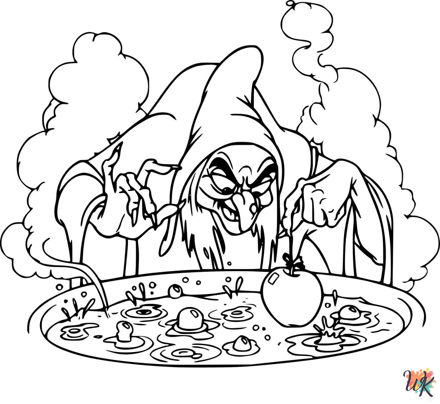 preschool Witch coloring pages