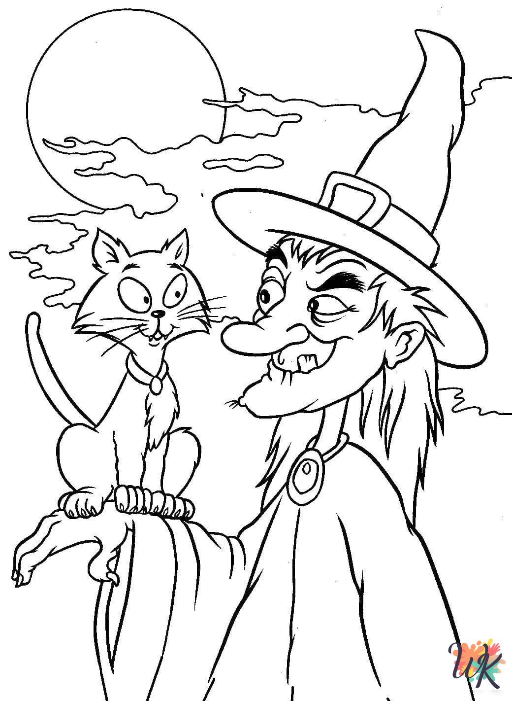 printable Witch coloring pages for adults