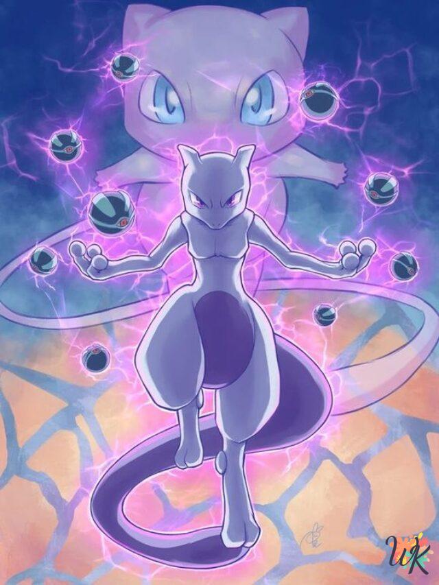 How to Draw Mewtwo Coloring Pages for Kids