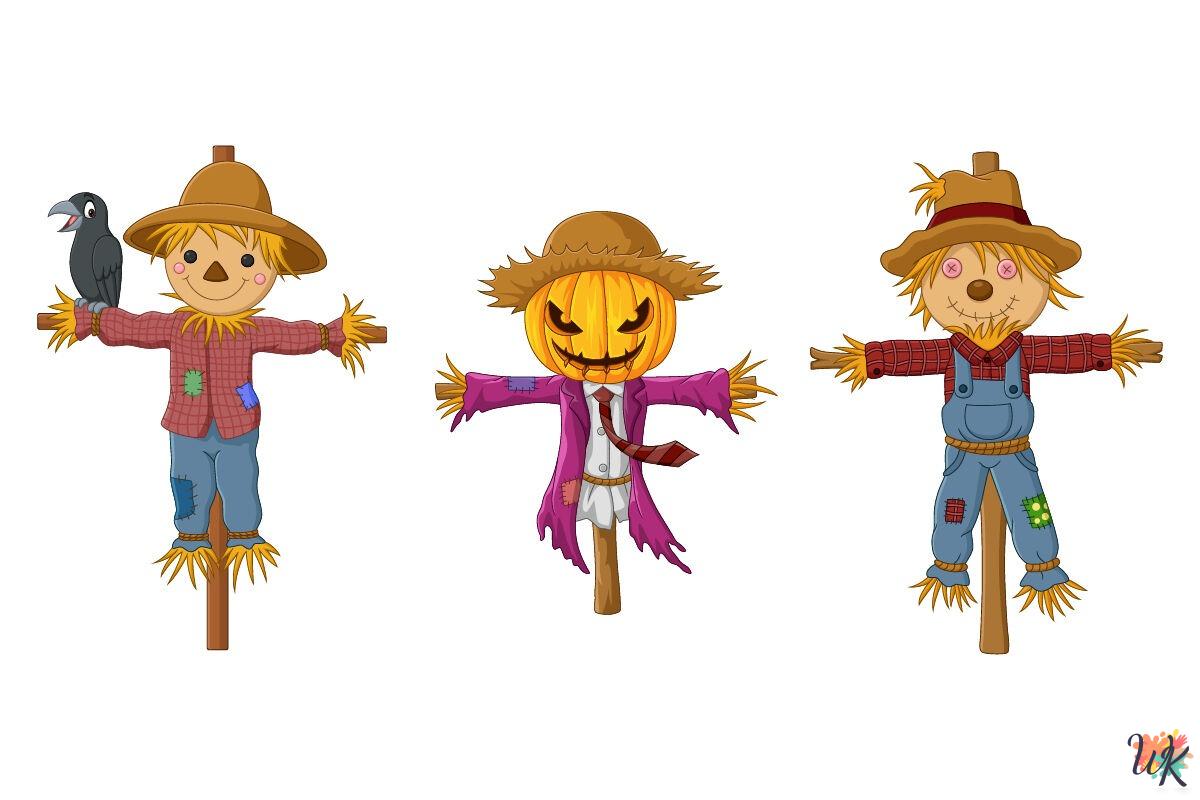 73 Scarecrow coloring pages