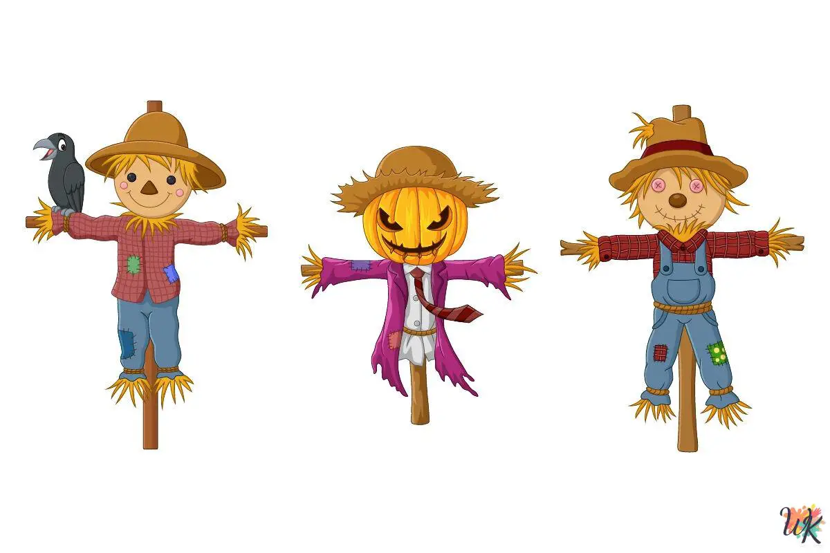 Scarecrow coloring pages 1 Scarecrow coloring pages