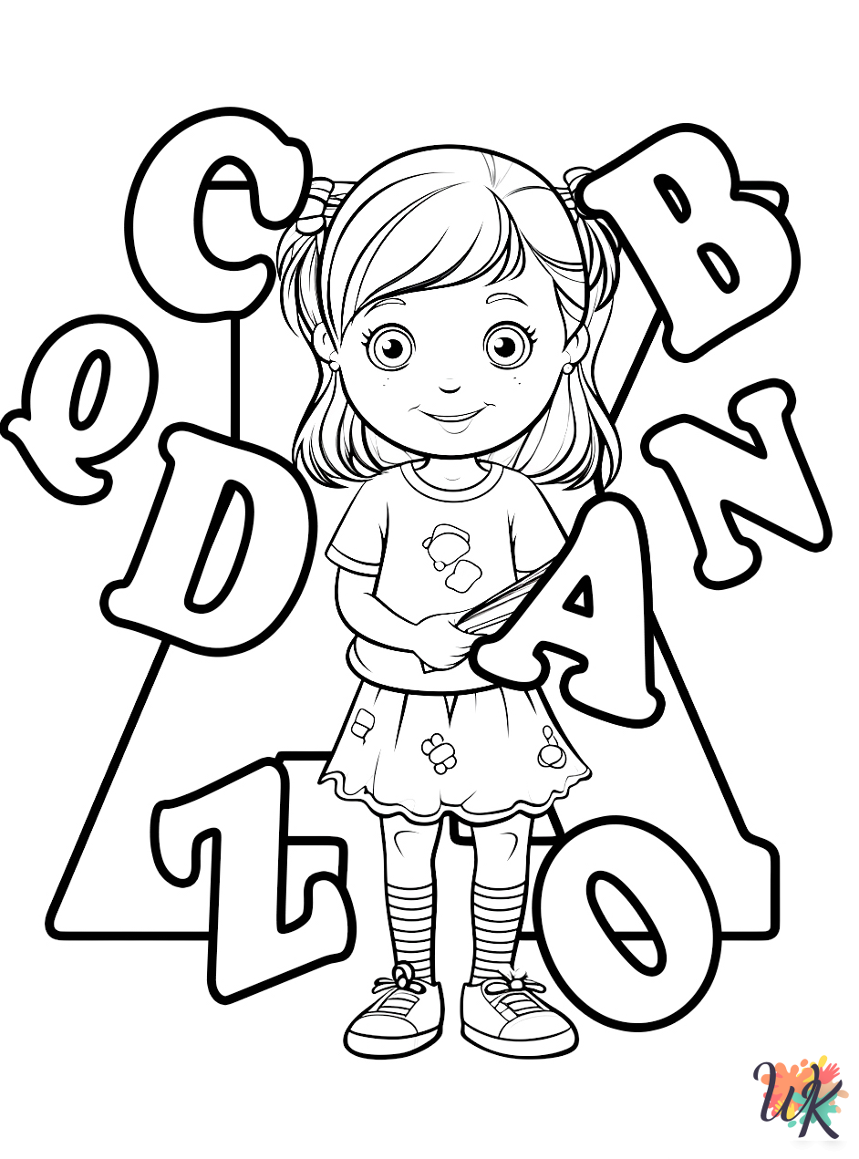 free Alphabet coloring pages for kids