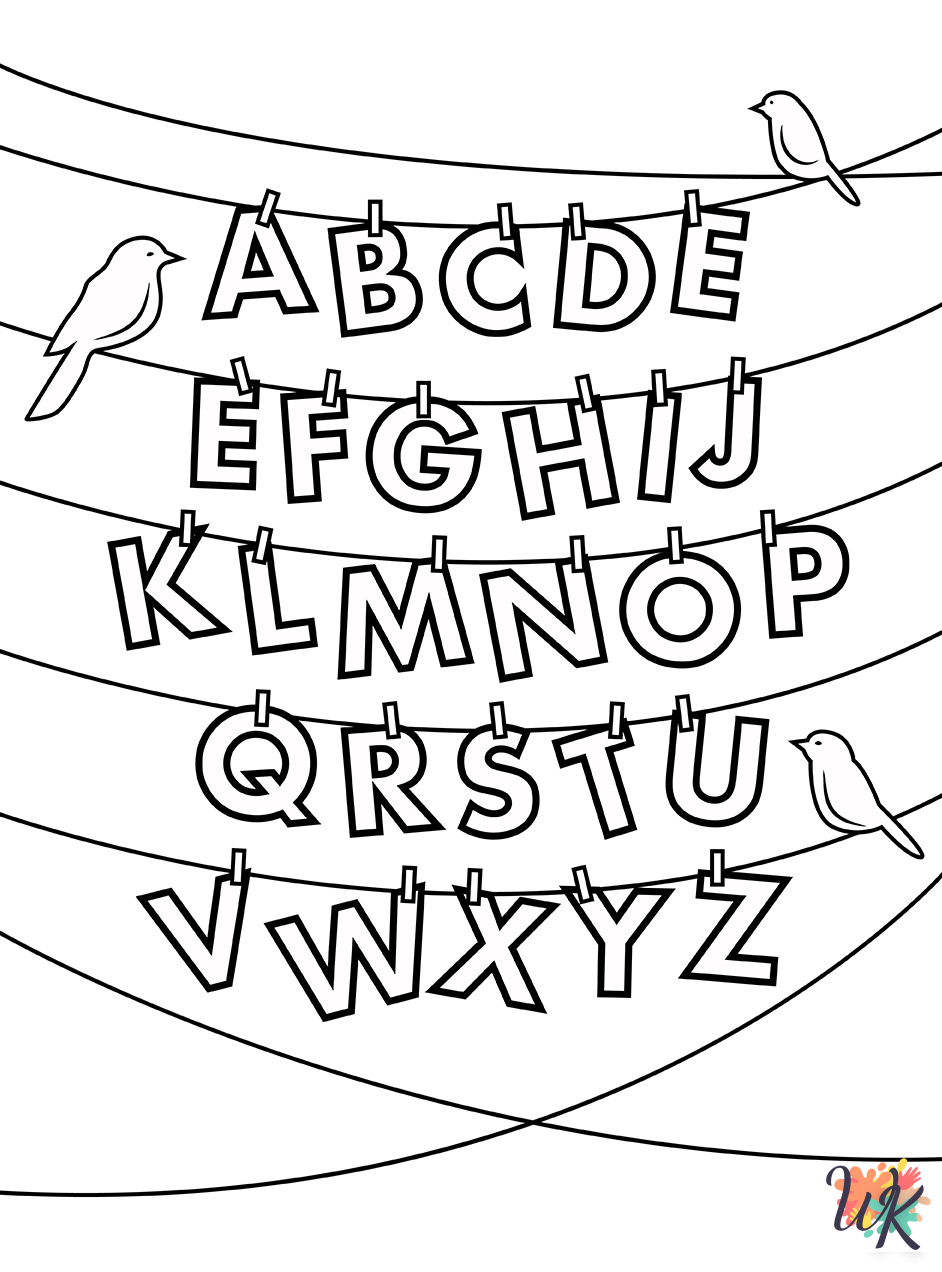Alphabet coloring pages pdf