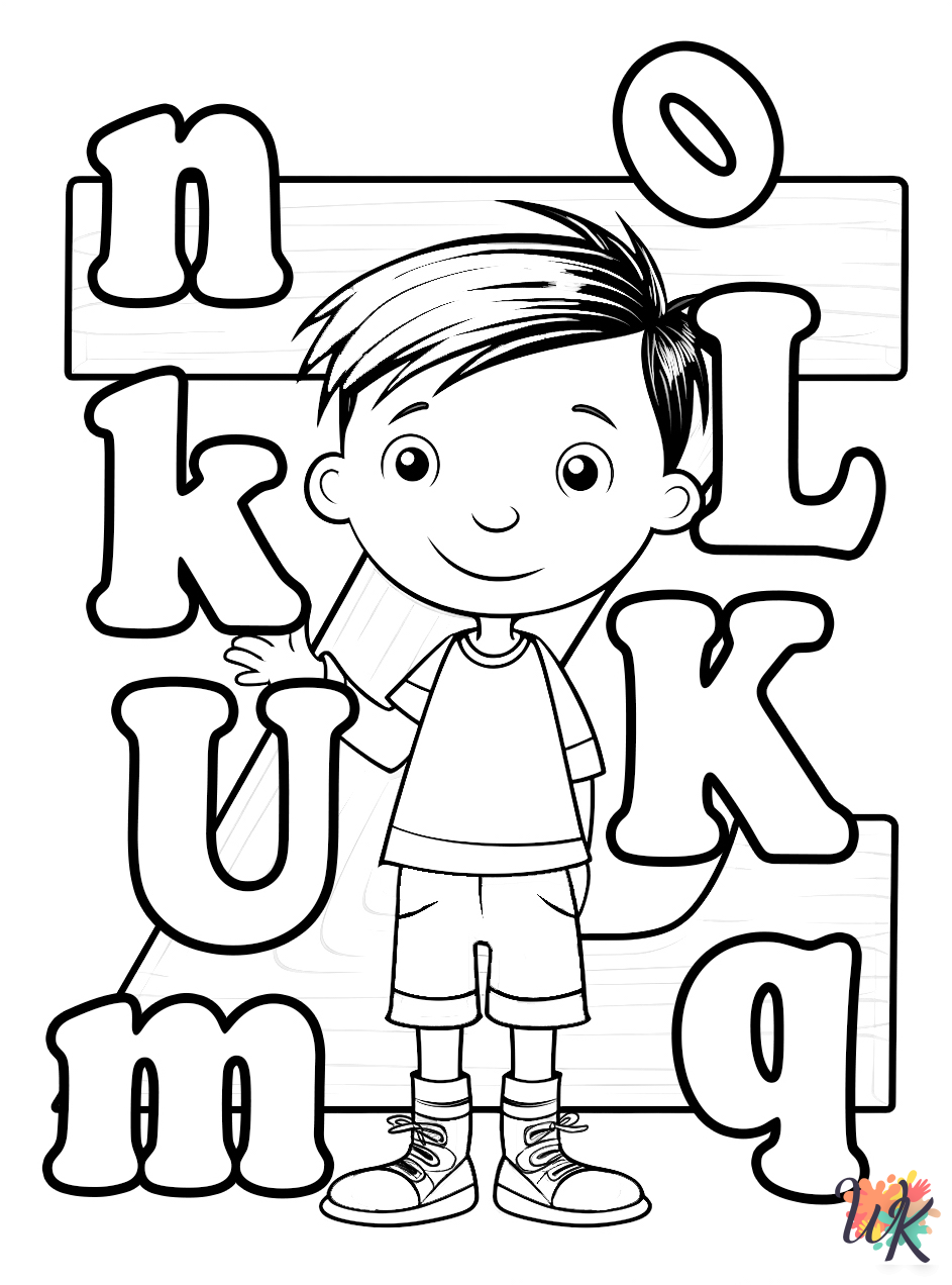 Alphabet coloring pages printable free