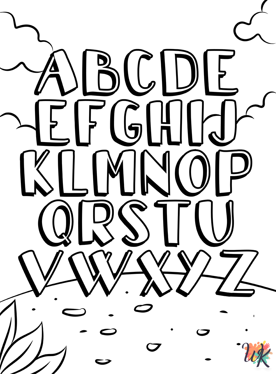 free printable Alphabet coloring pages