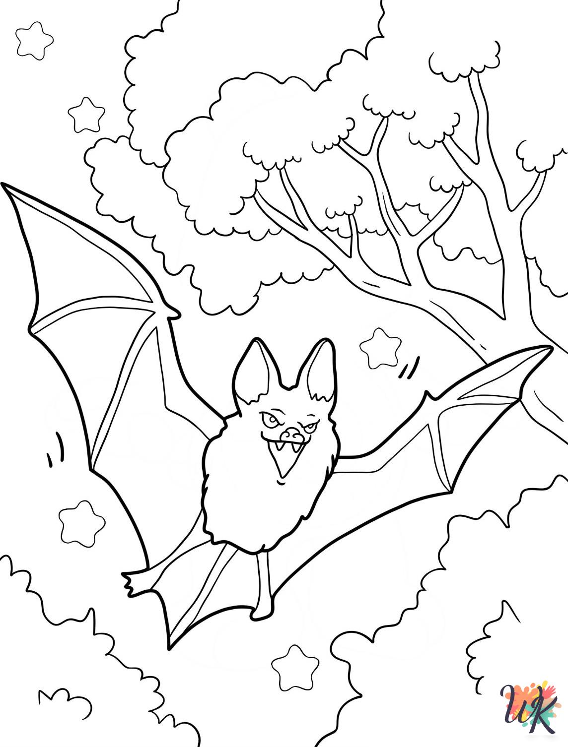 Bat printable coloring pages