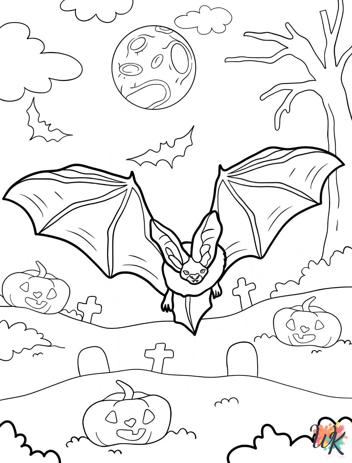easy Bat coloring pages