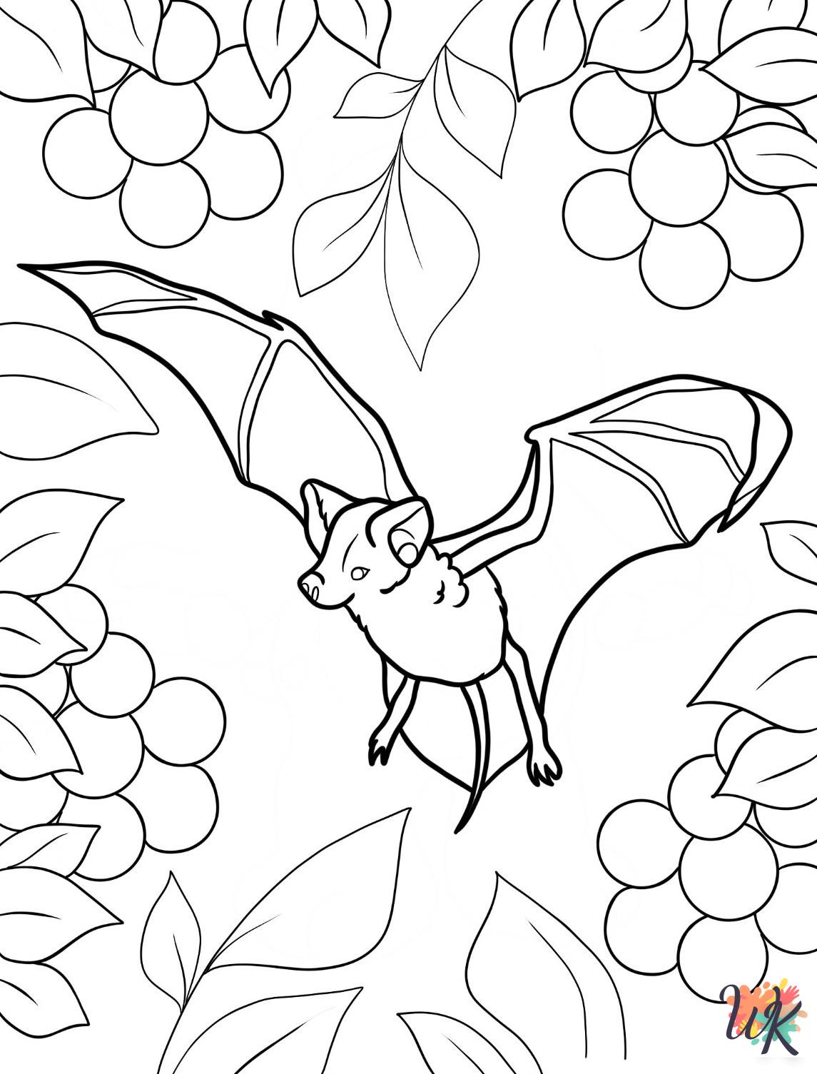 Bat coloring book pages
