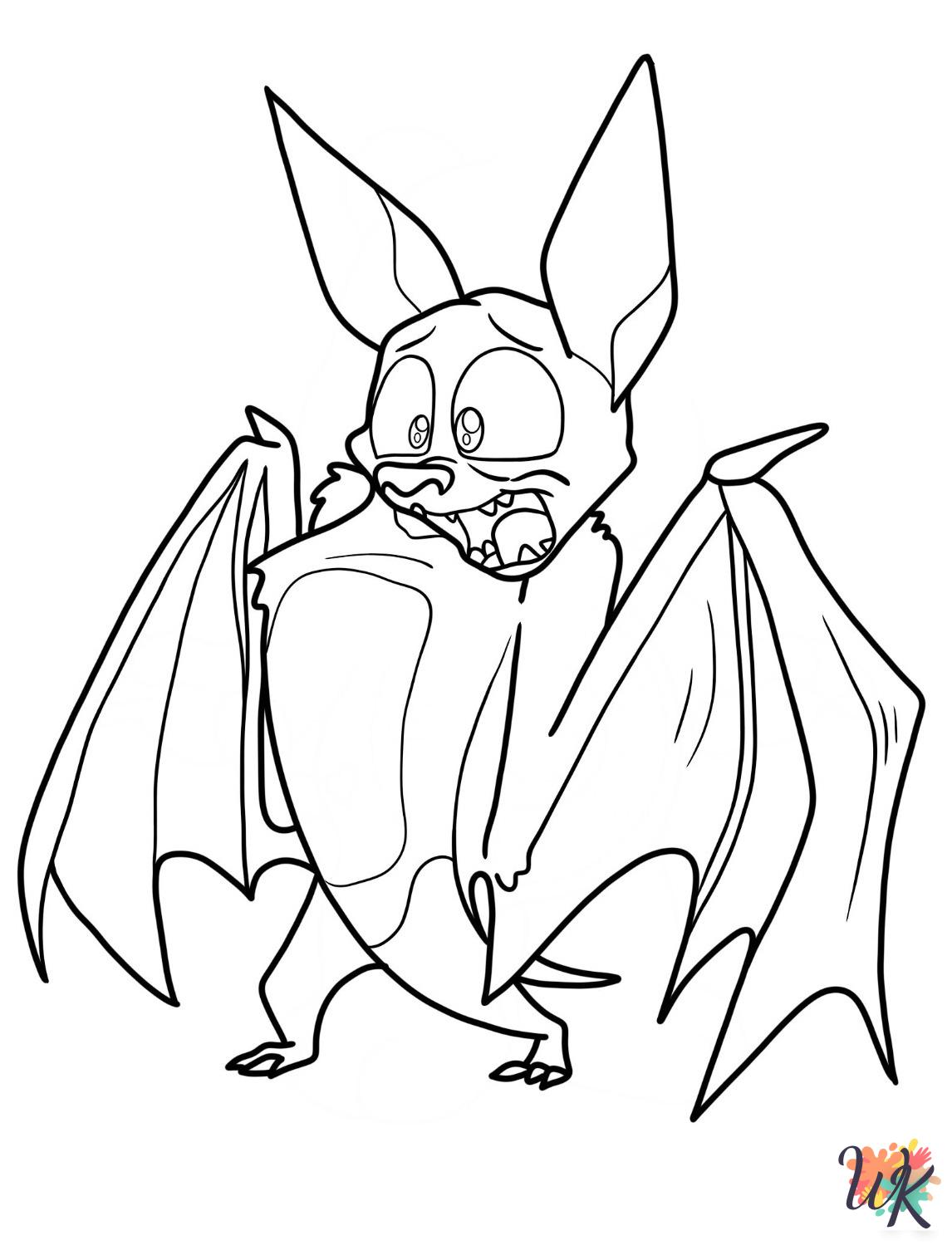 free Bat coloring pages for adults