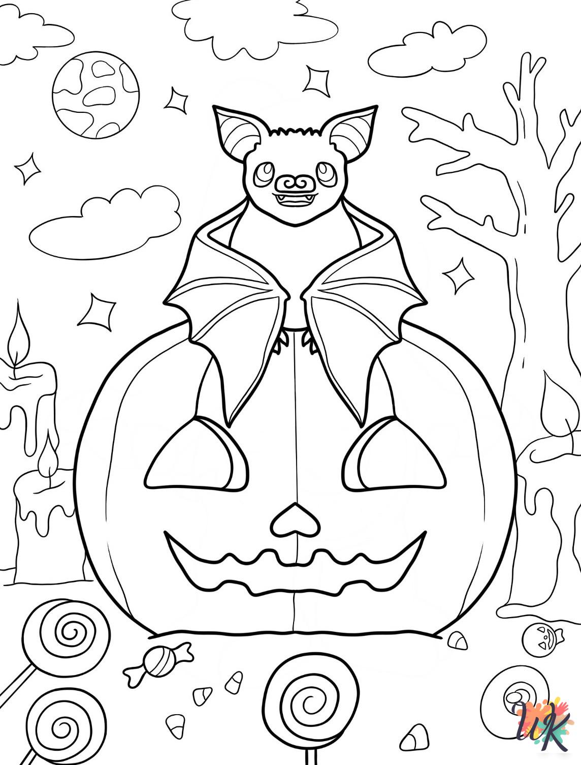 Bat coloring pages for kids