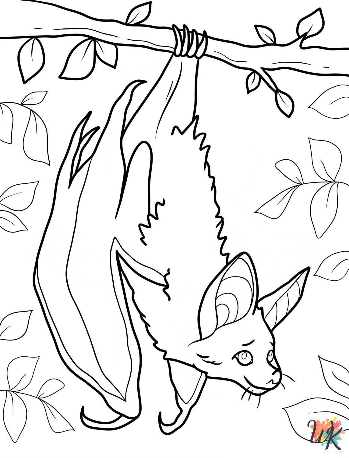free Bat tree coloring pages 1