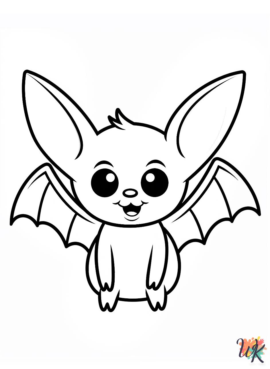Bat free coloring pages