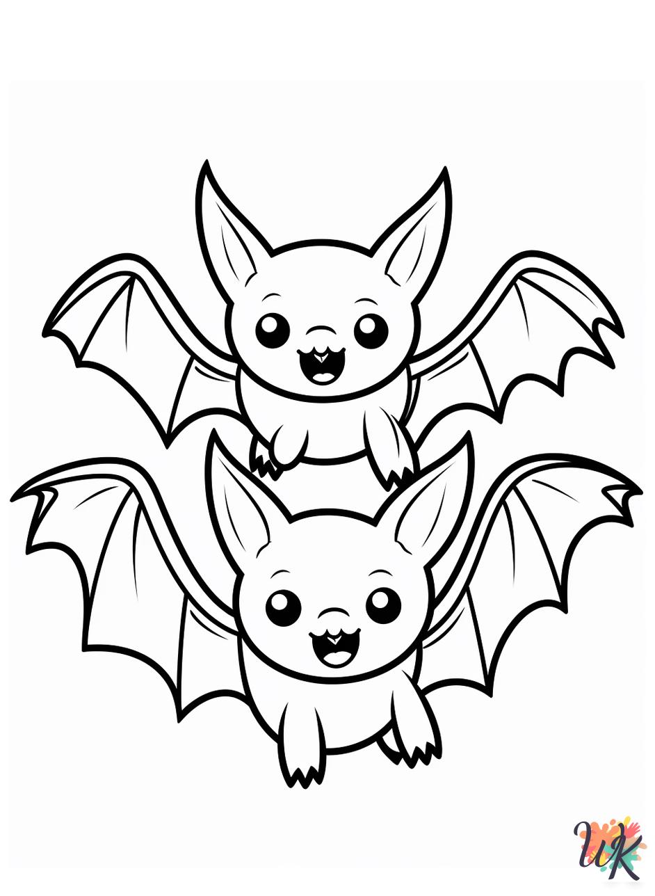 Bat adult coloring pages