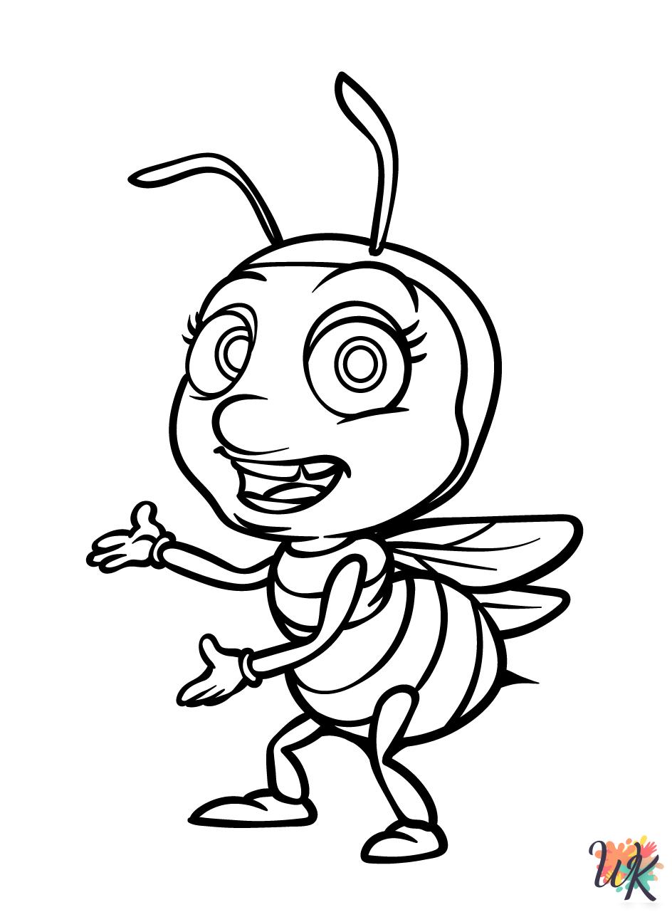 coloring pages for kids Bee