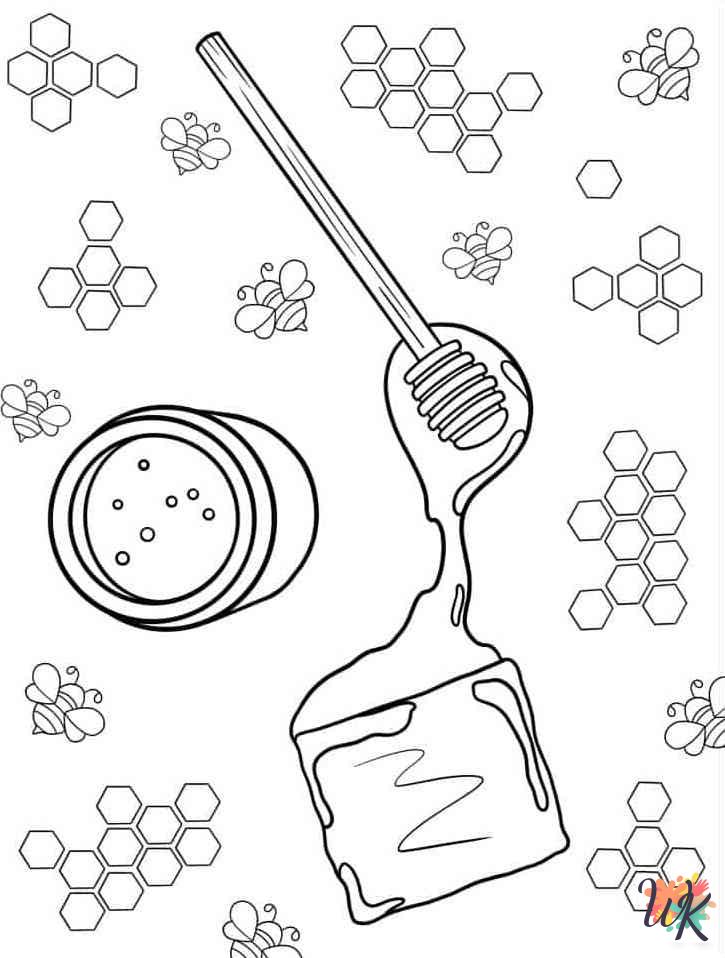 free adult Bee coloring pages