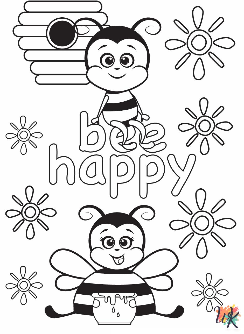 preschool Bee coloring pages