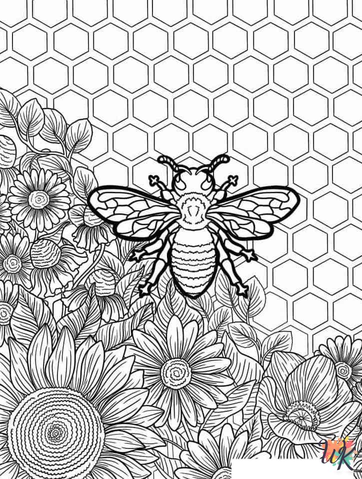 kids Bee coloring pages
