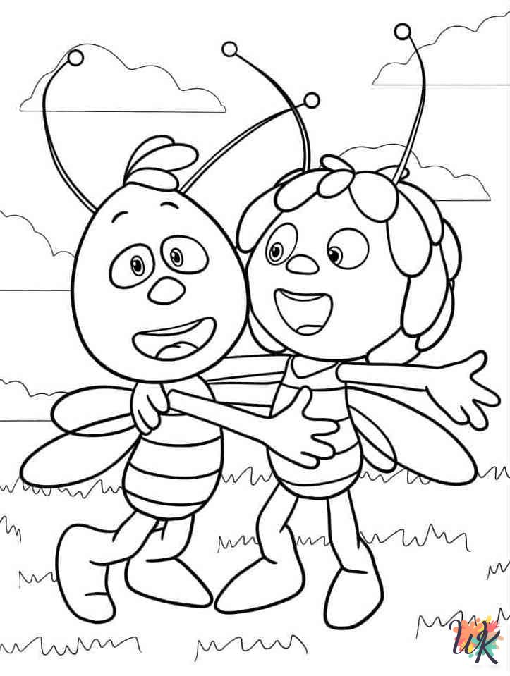 Bee coloring pages to print