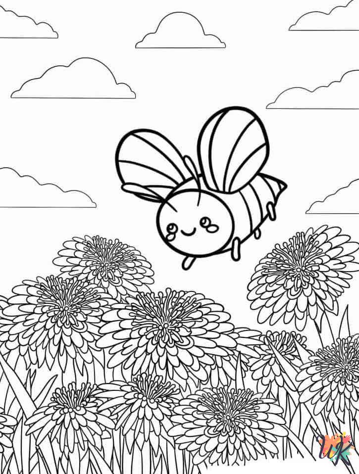 cute Bee coloring pages