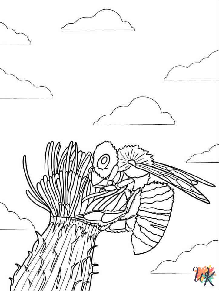 Bee themed coloring pages