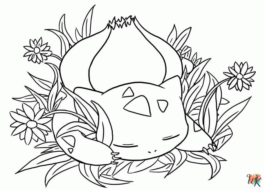 free adult Bulbasaur coloring pages