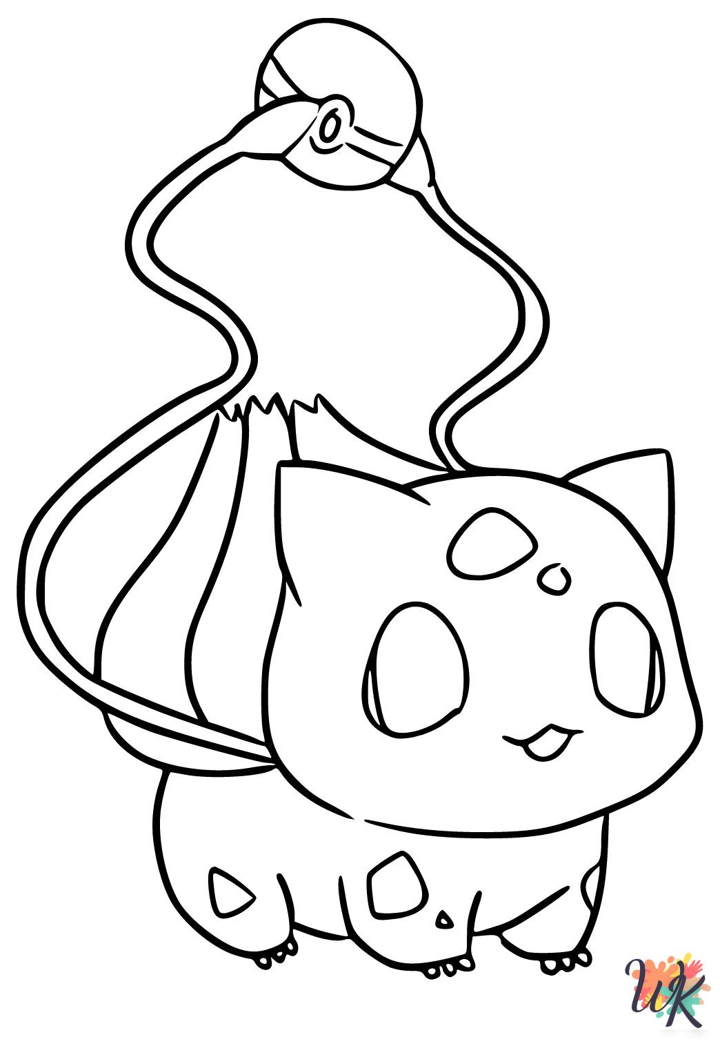 Bulbasaur coloring pages for preschoolers