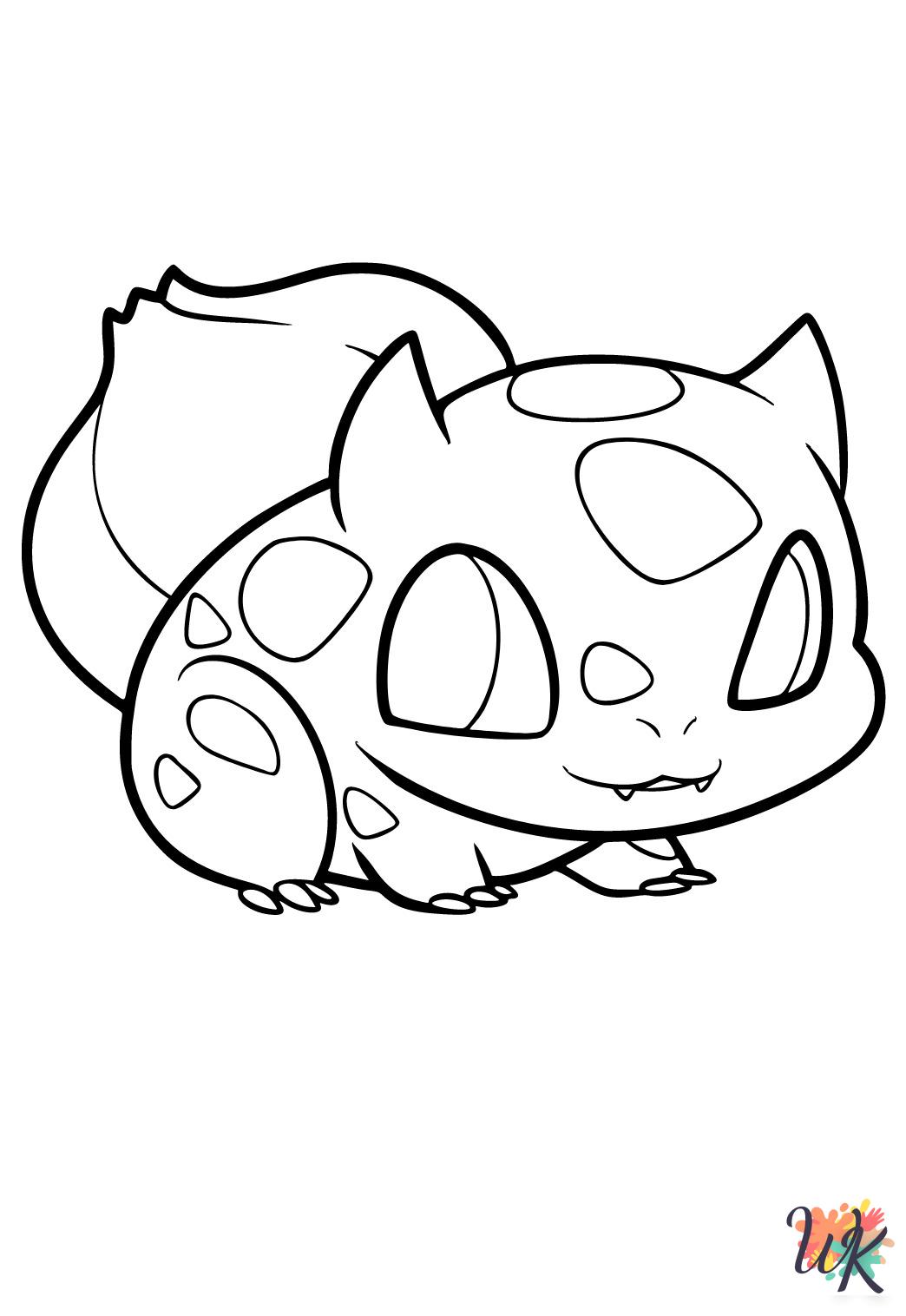 free full size printable Bulbasaur coloring pages for adults pdf