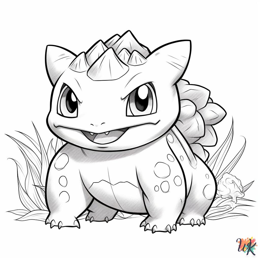 detailed Bulbasaur coloring pages for adults