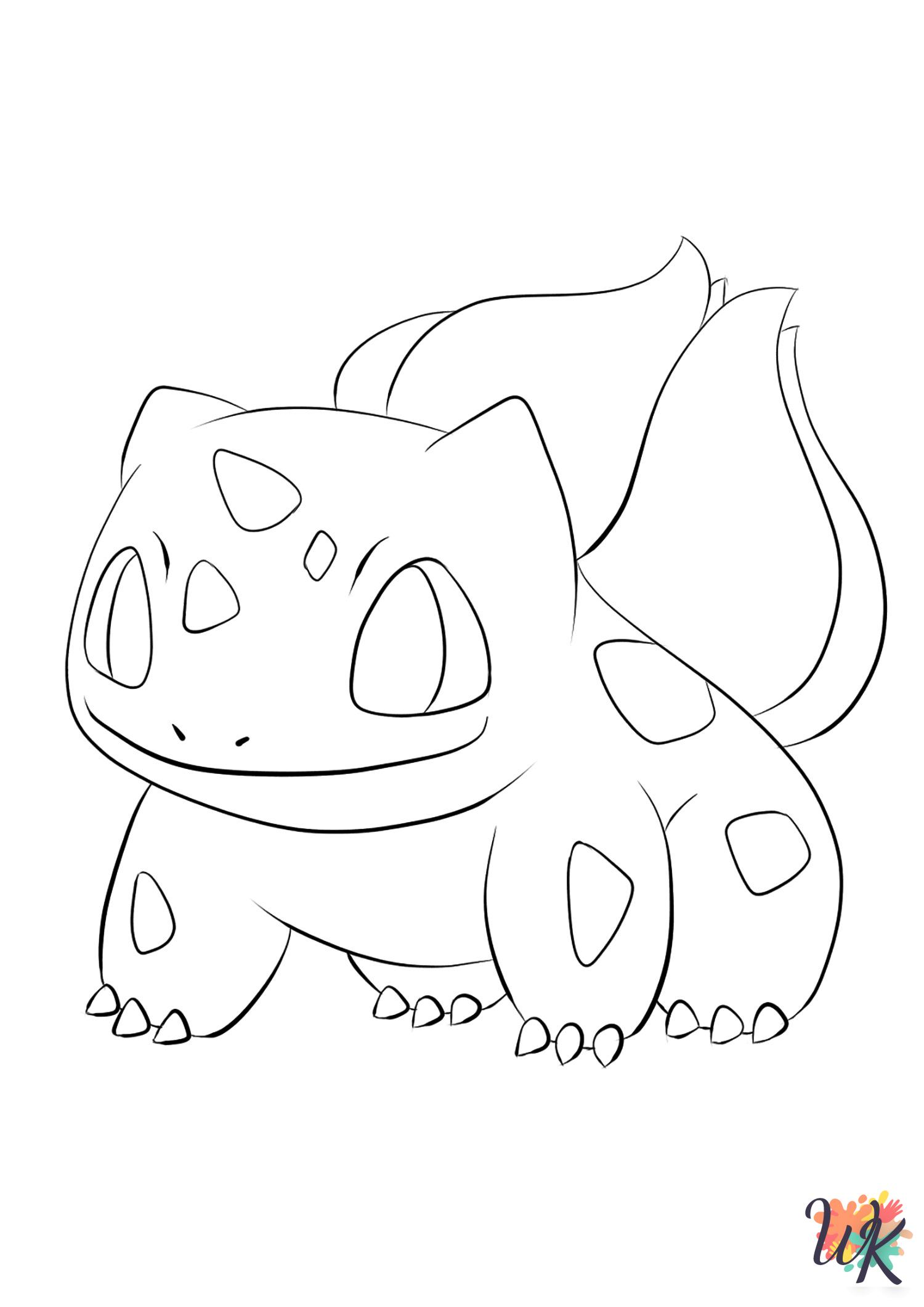 detailed Bulbasaur coloring pages for adults