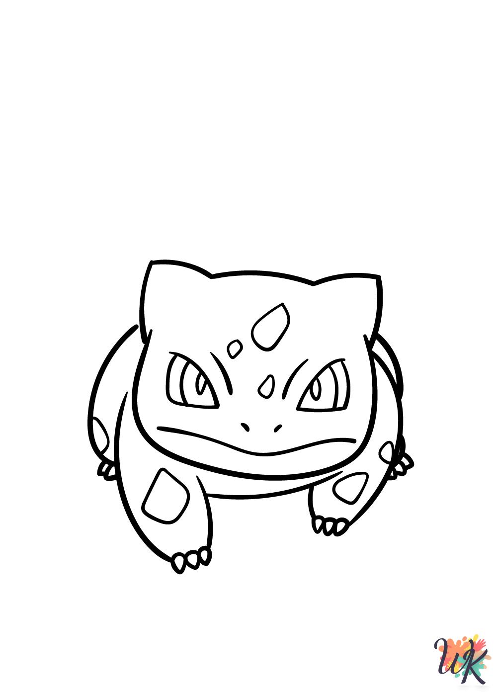 Bulbasaur themed coloring pages