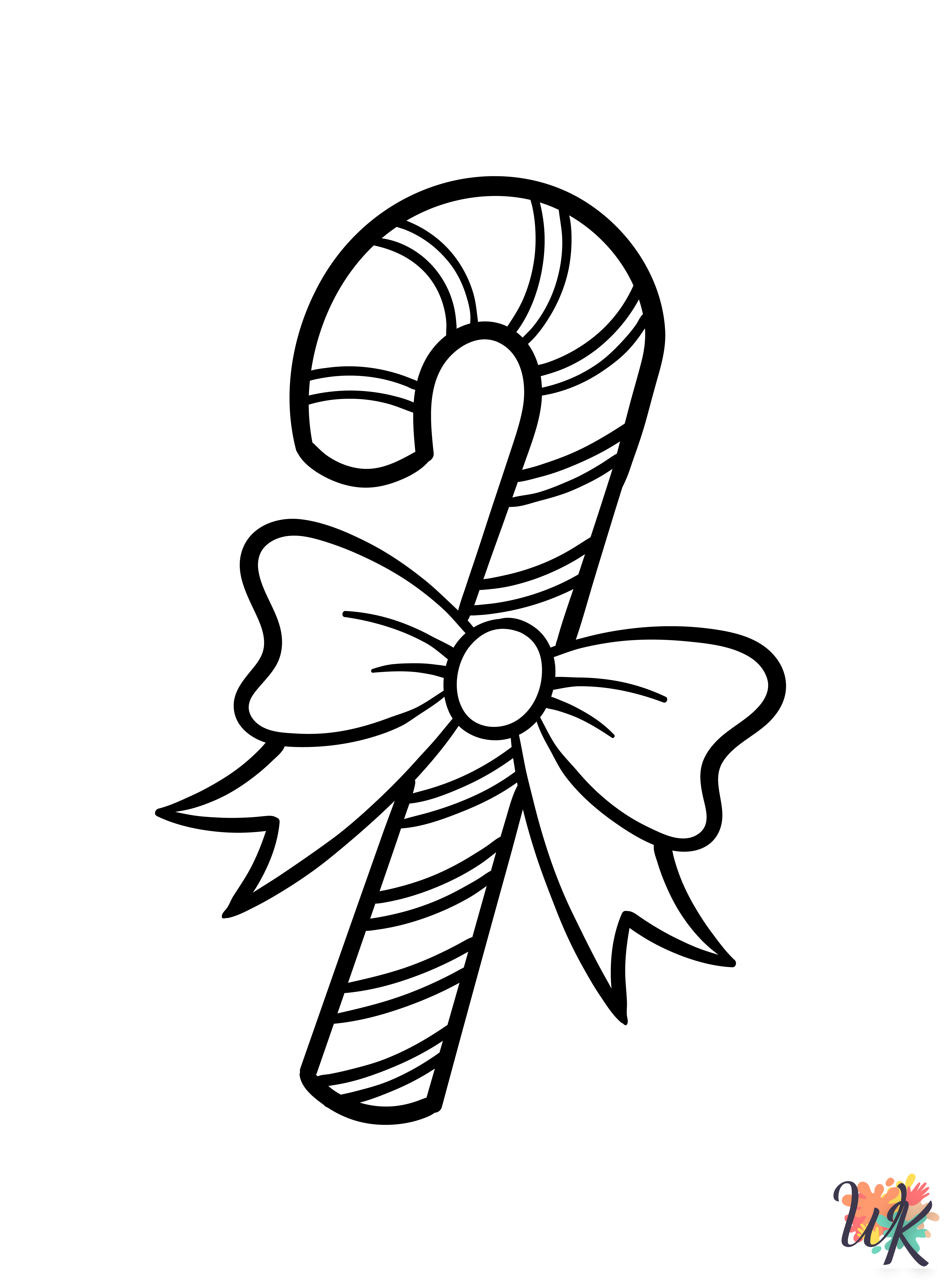 detailed Candy Cane coloring pages 1