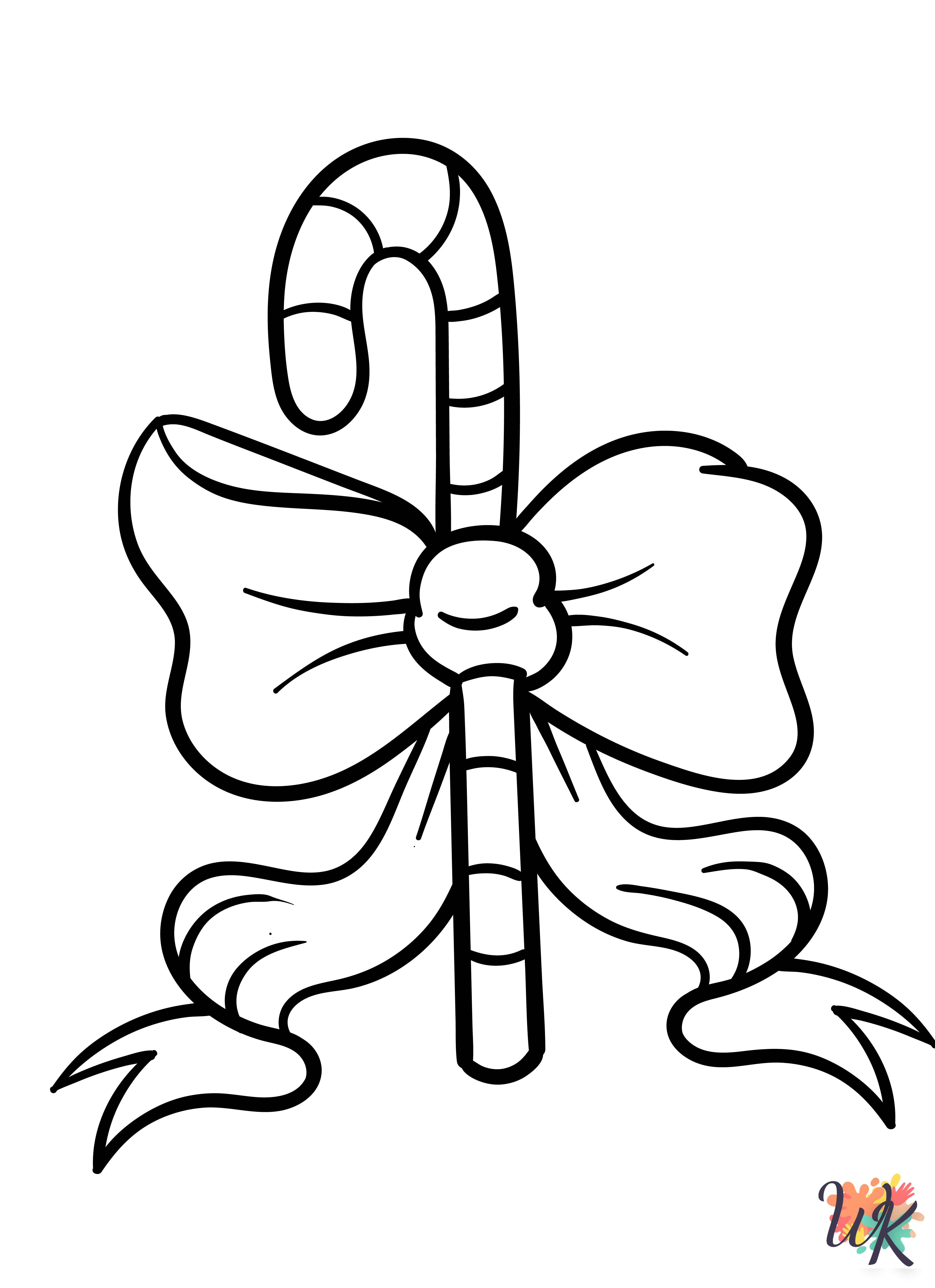 free printable Candy Cane coloring pages for adults 2