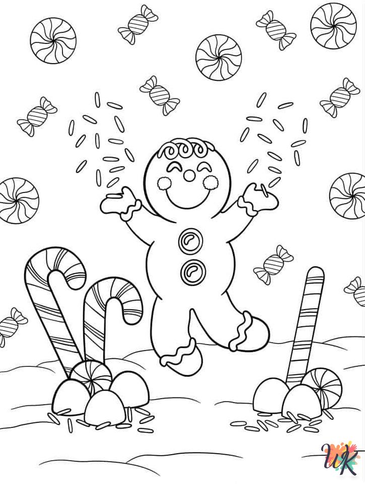 free Candy Cane coloring pages for adults